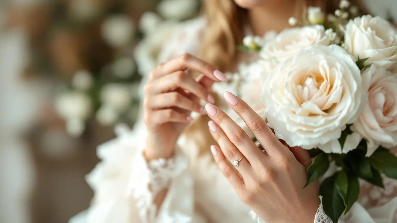 Né gel né semipermanente, queste idee rendono perfetti gli ongles da sposa