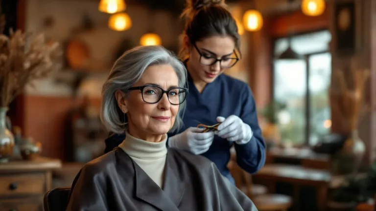 Un parrucchiere rivela come le donne over 60 con occhiali curano i loro capelli